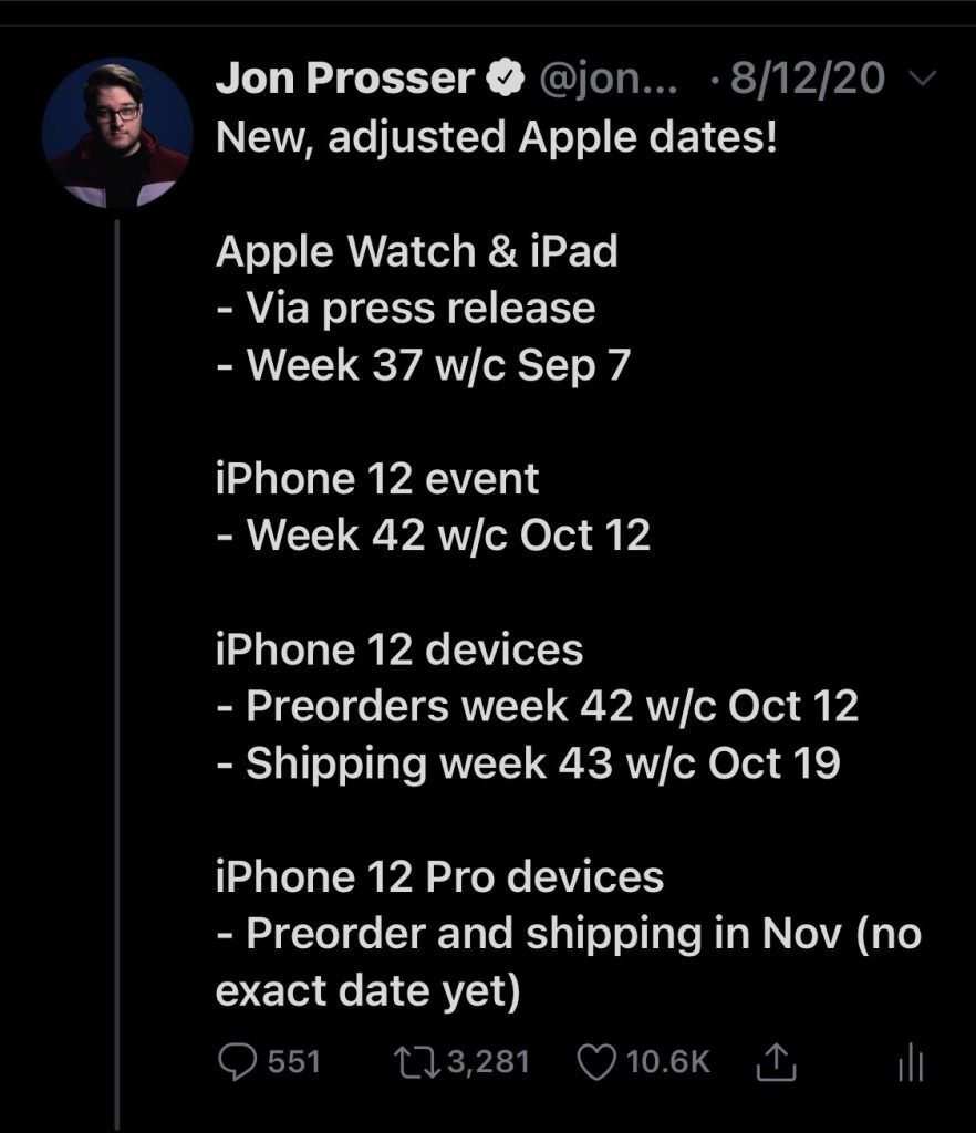 iPhone 12 lineup launch