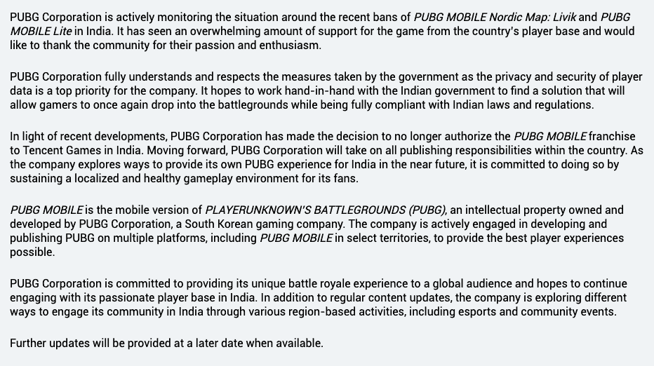 Is PUBG Mobile ban over? Is it coming back soon?