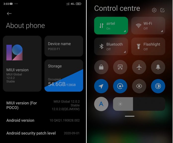 MIUI 12 update starts rolling out to Poco F1