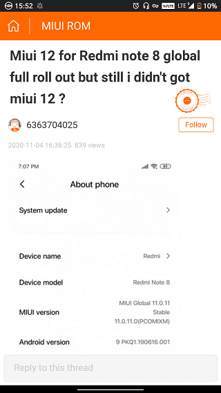 Redmi Note 8 MIUI 12 update for global devices running MIUI 11.0.11 ready for stable rollout