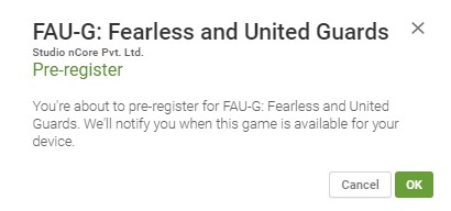 FAU-G version pre-registration confirmation