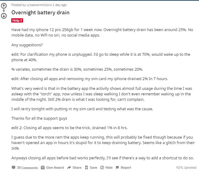 iPhone 12 series battery drain issue in idle mode is unresolved