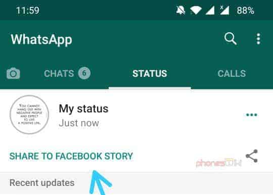 Share WhatsApp status directly to Facebook Stories now