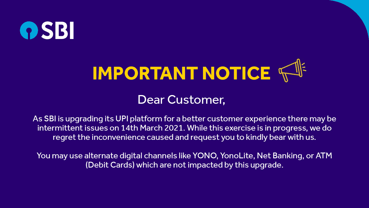 SBI UPI Server Down Gpay, PayTM, Phonepe & More Affected!