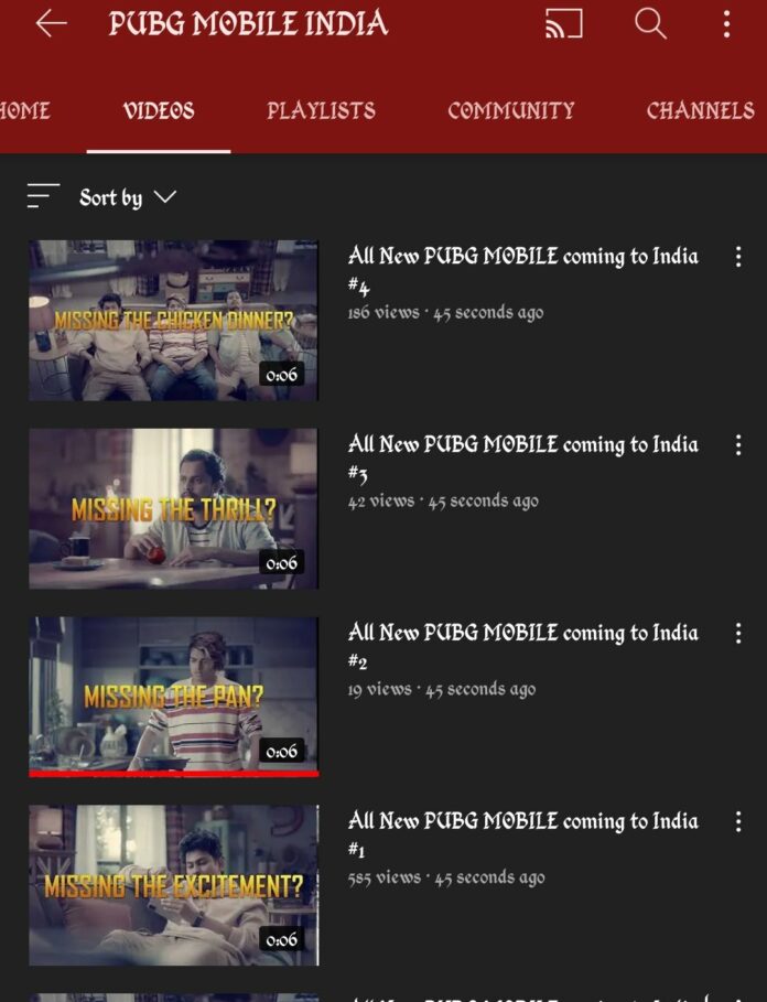 PUBG Mobile India Teased in Four Videos and made Private Soon After