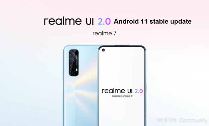 Is Realme UI 2.0 update for realme 7 coming in June?