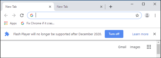 Google Chrome ends support to Adobe Flash Player from 31st December 2020