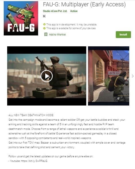 FAU-G Team DeathMatch Mode Beta Version Out, Learn How To Access It!