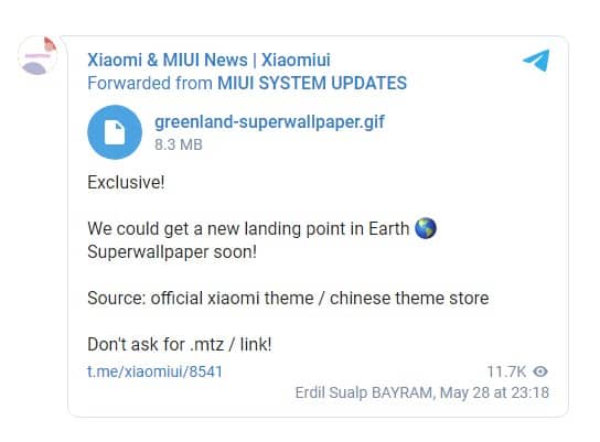 New Earth MIUI 12.5 Super Wallpaper getting added to the existing list