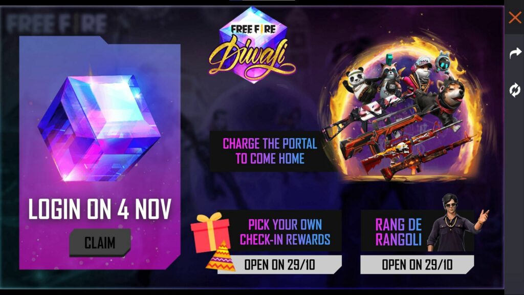 Free Fire Diwali Event 2021 - All you must know about Event Calendar, Rewards, and More!