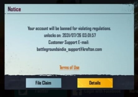 How can I unban PUBG Mobile account?