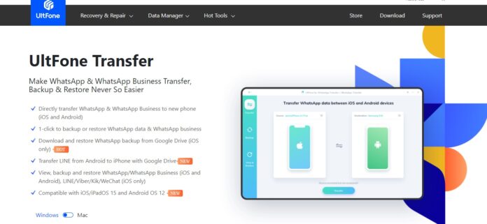 How to transfer/backup/restore WhatsApp data from Android to iPhone in 2022-UltFone (100% Working!!)