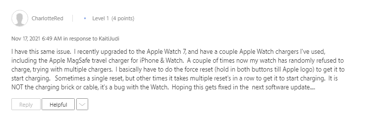 How to fix Apple Watch Series 7 Charging issues till the update rolls out?