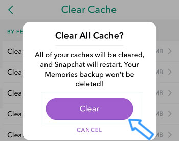 clear-snapchat-cache-pop-up-iphone