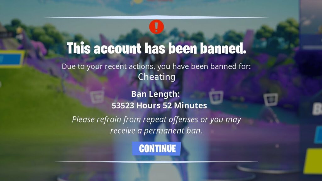 Why is my Fortnite account banned