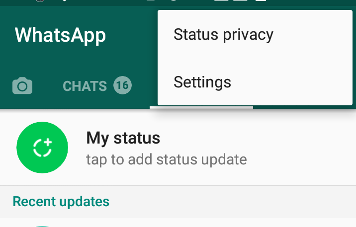 whatsapp privacy status on android