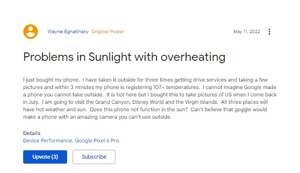 Pixel 6 overheating