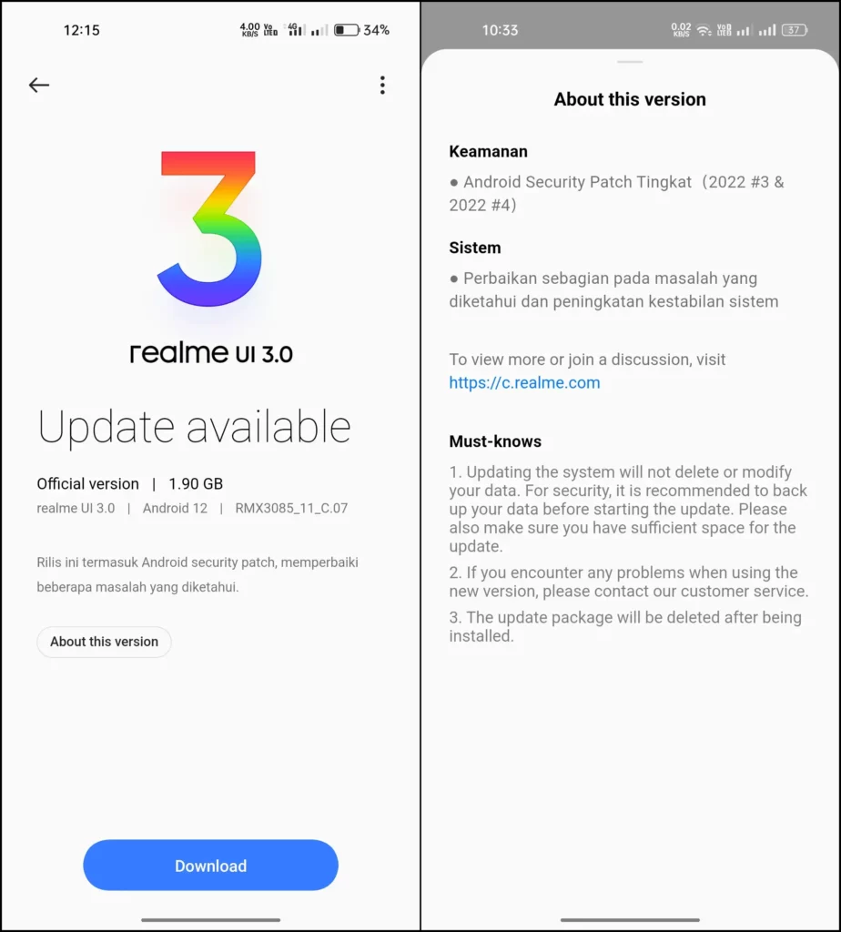 realme UI 3.0 update come to Realme X3