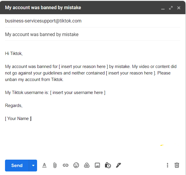 Unban Tiktok Account by using Email