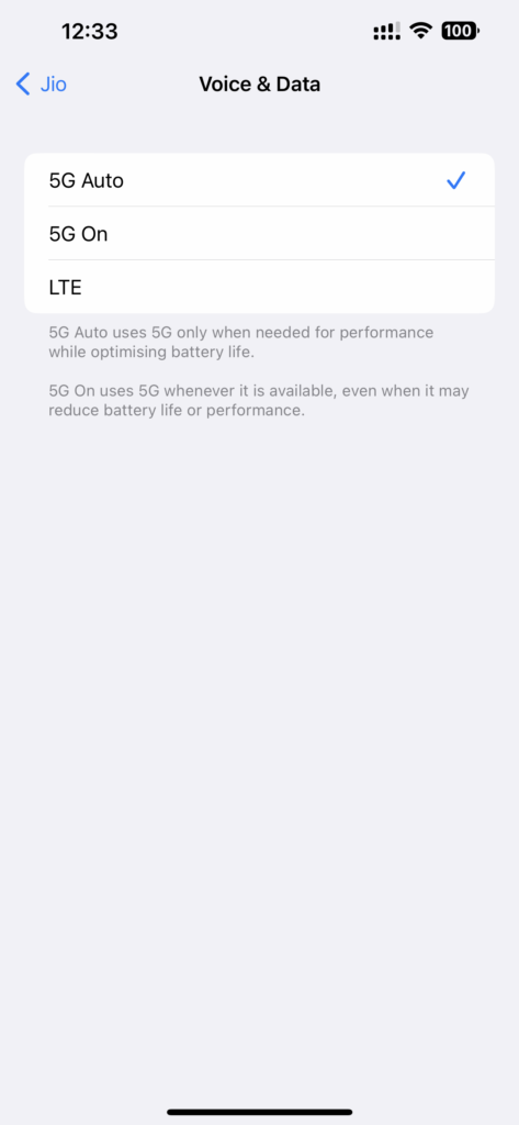 iPhone 5G Standalone option goes missing post-iOS 16.4 update