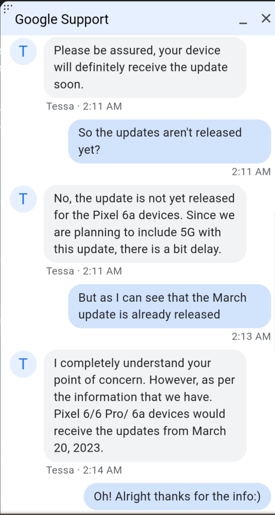 Pixel 6 series March 2023 update rollout to begin from 20th March, confirms Google Support