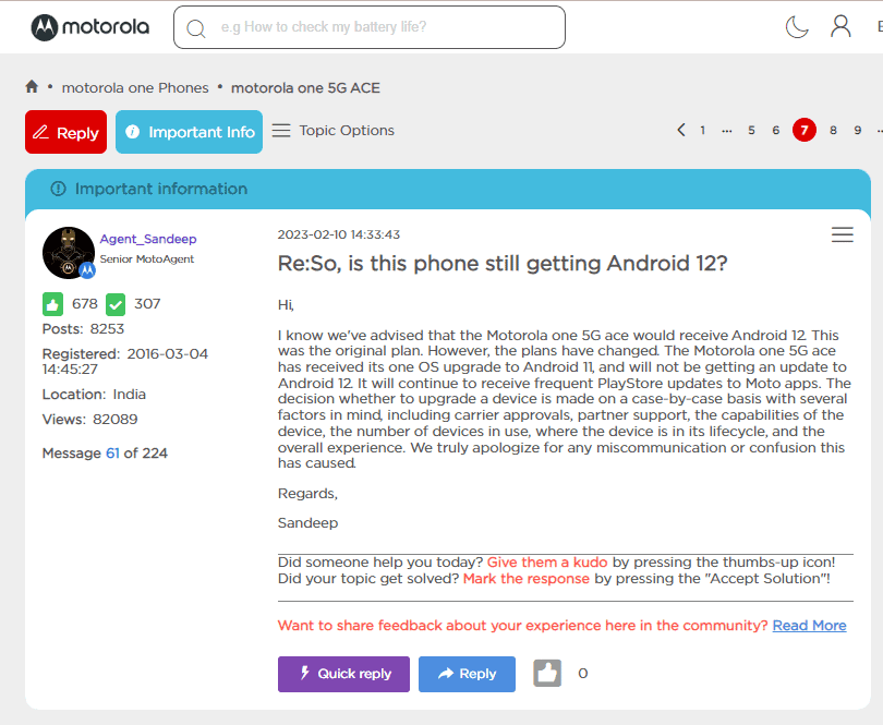 [Update] When will the Motorola Moto One 5G Ace get the Android 12 update? Verizon-locked units started receiving