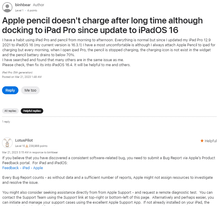 iPadOS 16.3.1 update: Apple Pencil, External Display or Sidecar support don't seem to work