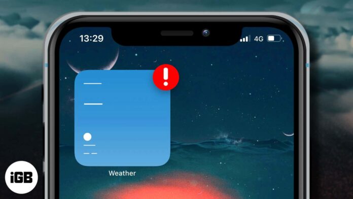 How to fix iOS 16.5 weather widget not working issue?