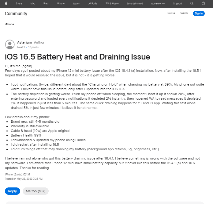 A simple fix and no panic will fix iOS 16.5 Battery Drain and OverHeat Issues