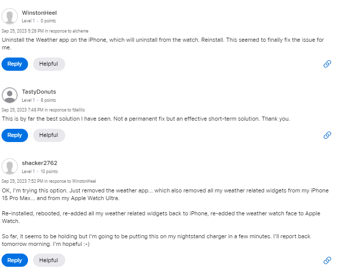 How to fix "unable to refresh Weather" on Apple Watch after watchOS 10 Update
