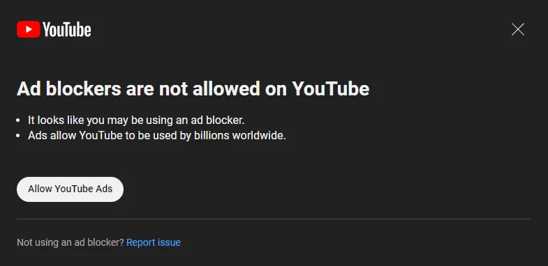 How to skip YouTube Ads and bypass the ‘Ad blockers not allowed on YouTube’ error message