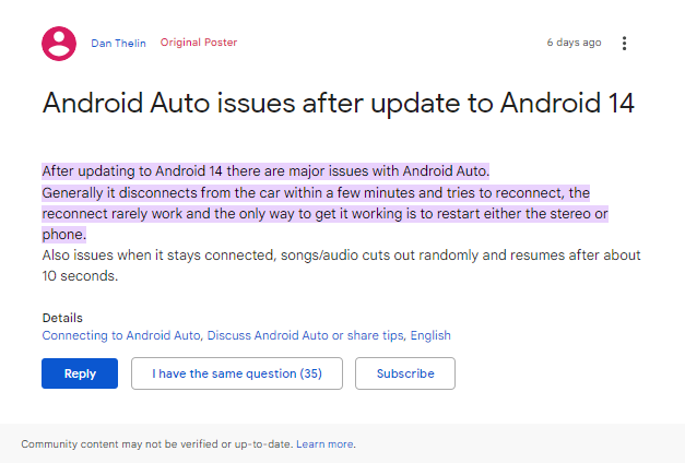 Android 14 update broke Android Auto? Here's how to fix it