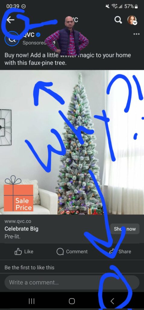 Why is the back button not working on Facebook for Android only?