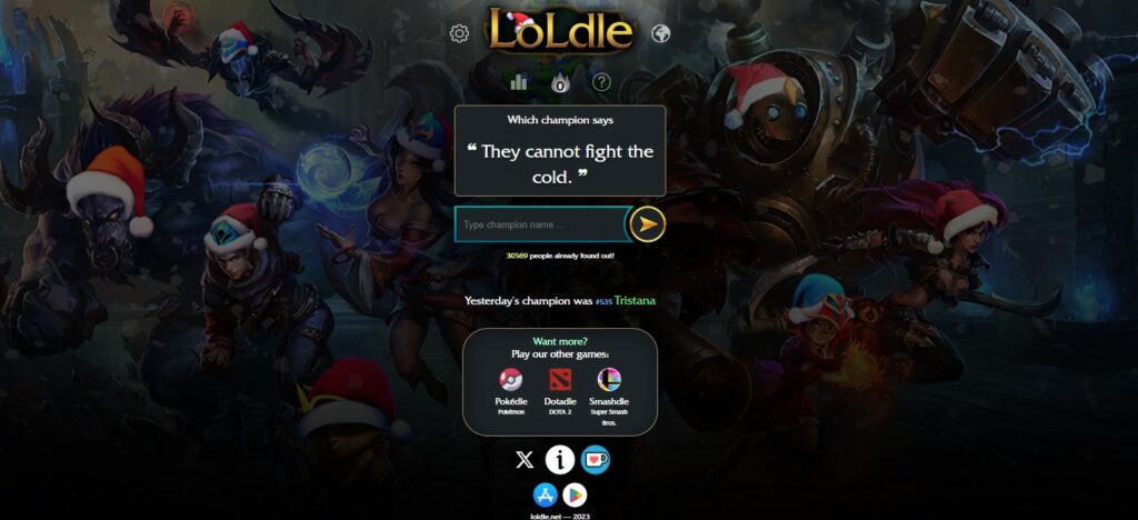 LoLdle Answers Today - Quote "They cannot fight the cold"