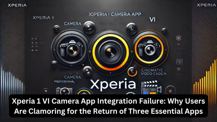 Xperia 1 VI Camera App Integration Failure: Why Users Are Clamoring for the Return of Three Essential Apps