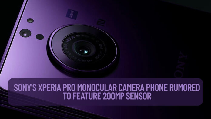 Sony’s Xperia Pro Monocular Camera Phone Rumored to Feature 200MP Sensor: A Bold Leap Toward DSLR-Level Mobile Photography
